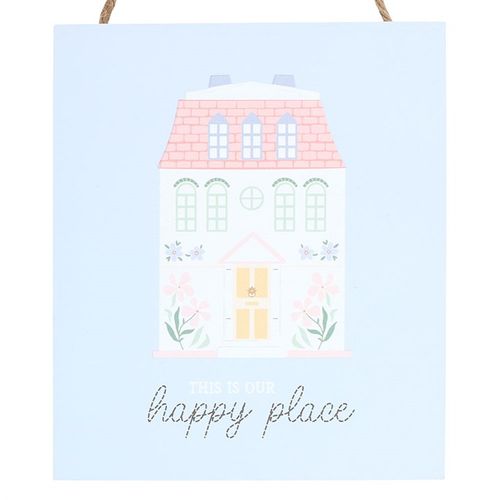 This Is Our Happy Place Pastel House Hanging Sign