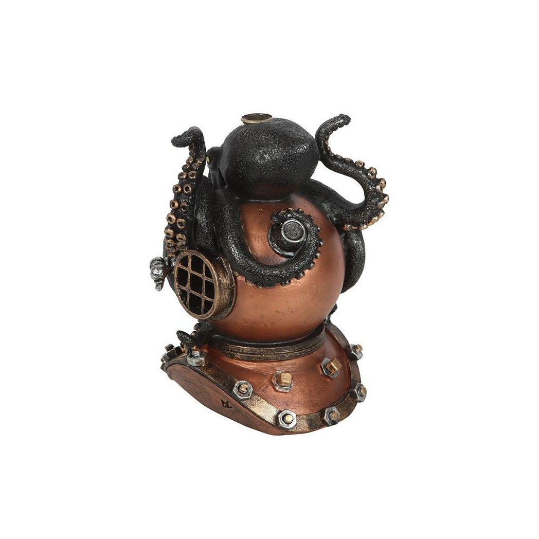 Kraken on Diver's Helmet Backflow Incense Burner