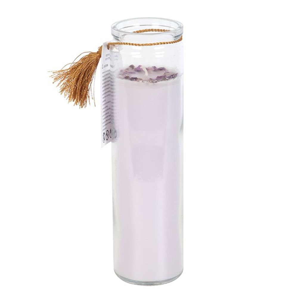 Blackberry Tube Candle with Amethyst Crystals